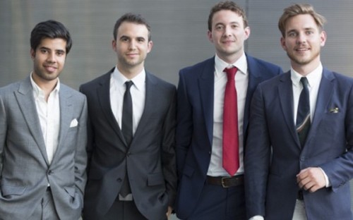 From left to right, co-founders Si Dhanak, Alvaro Sabido, Ben Mallett and Philip Linnemann