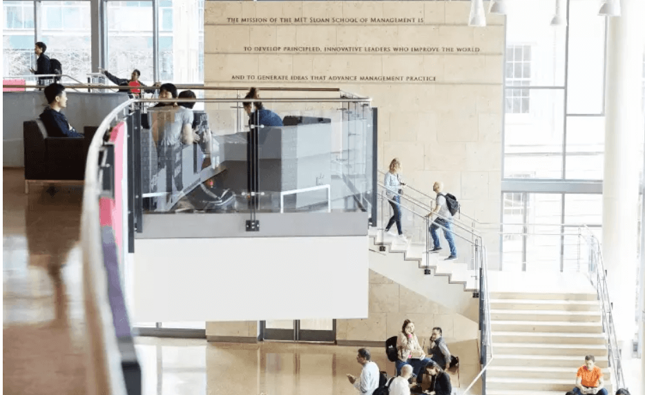 MIT Sloan campus indoors - main image for MIT Sloan notable MBA alumni article