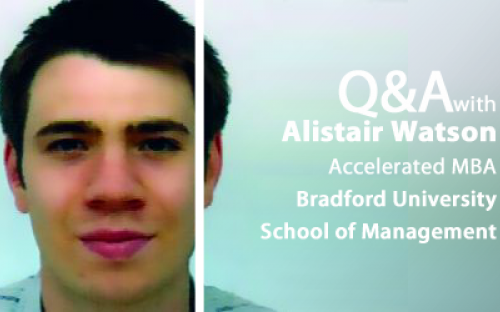 The current class on Bradford's Accelerated MBA has 16 students from five continents