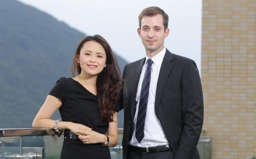 Michael with a fellow MBA colleague at HKUST Business School in Hong Kong