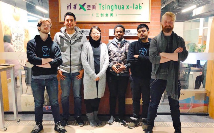 Alvaro (second from left) completed the Tsinghua-MIT Global MBA Program in Beijing in 2018