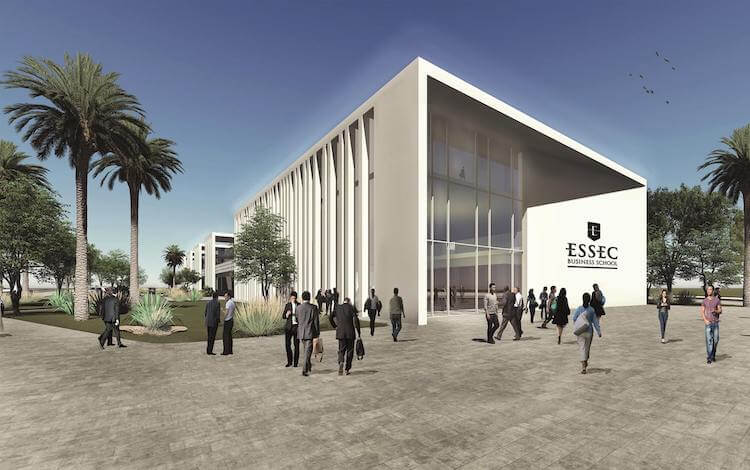 ESSEC campus with students