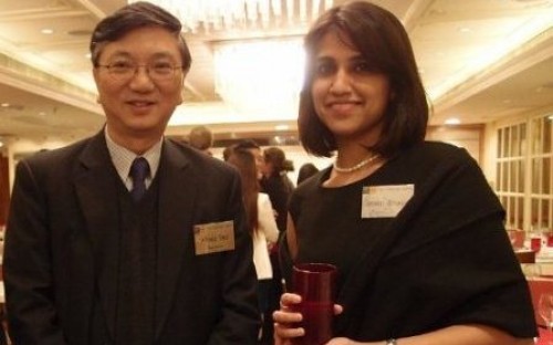 Jasvin with her mentor Mr. Alfred Tsoi, who is VP and Managing Director of Yahoo Hong Kong