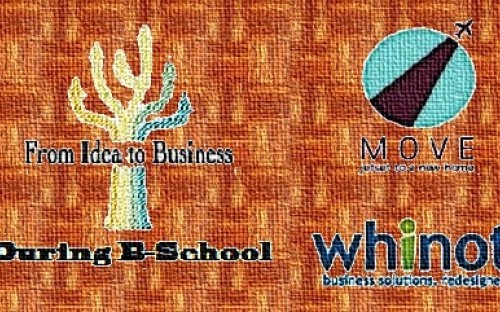 Business School is an excellent platform to start a new business given the right support as shown by the founders of Move Guides and Whinnot