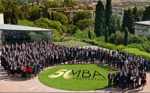 IESE Business School's new MBA cohort in Barcelona, Spain