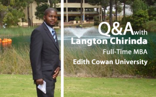 After completing the Edith Cowan MBA, Langton Chirinda decided to stay on and do a PhD