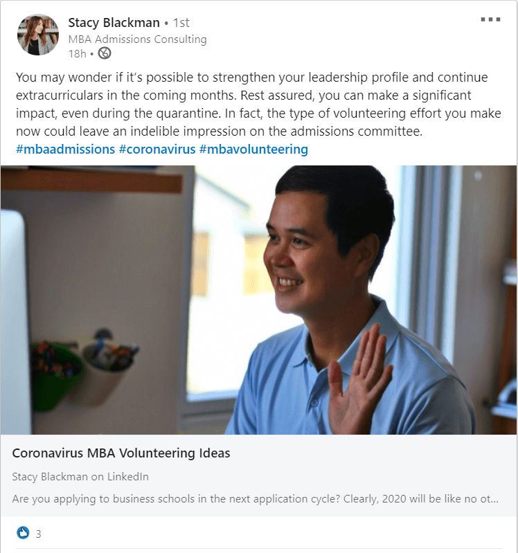 mba students coronavirus volunteering opportunities