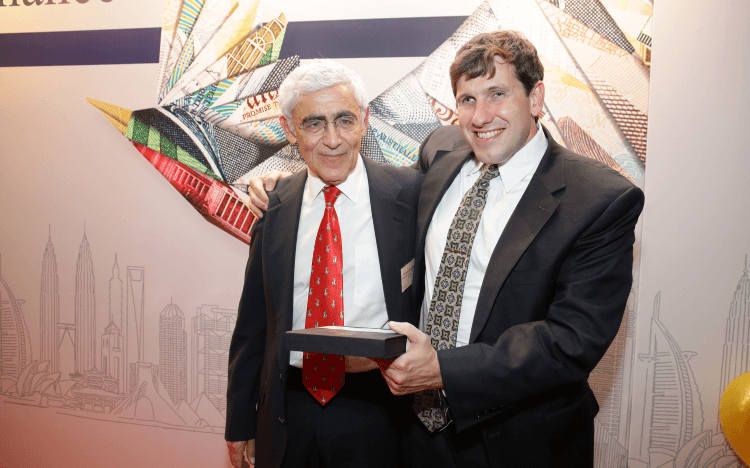 Bryan Kuhn (right) with Prof Menachem Brenner from NYU Stern School of Business