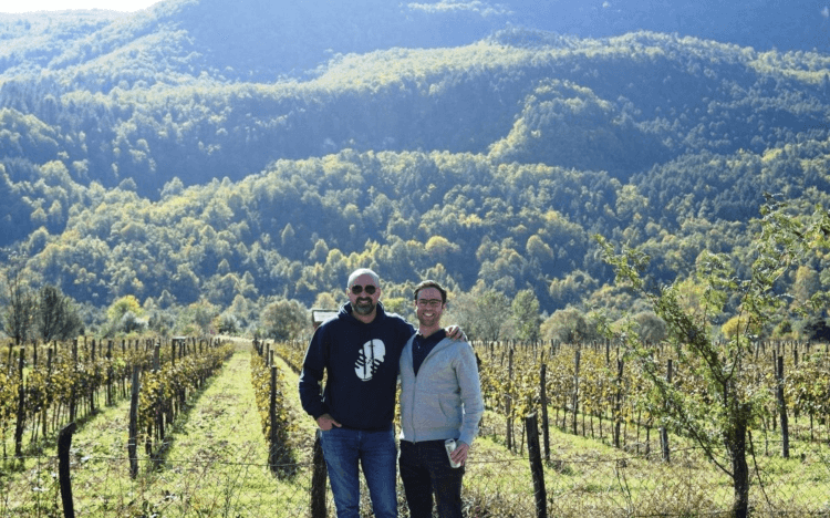 Danilo Di Salvo (right) and Anzor Mantskava (left) launched their wine importing business while on the Warwick MBA program