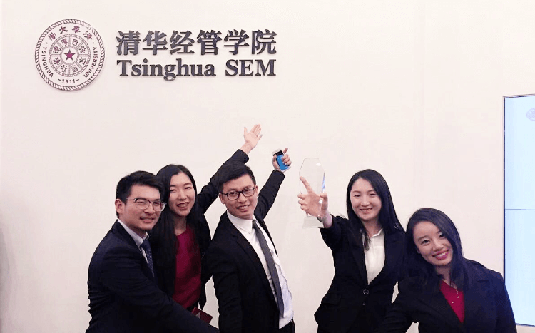 The Tsinghua-HEC Paris dual MBA degree helped Sophia Sun (second from left) find her career passion