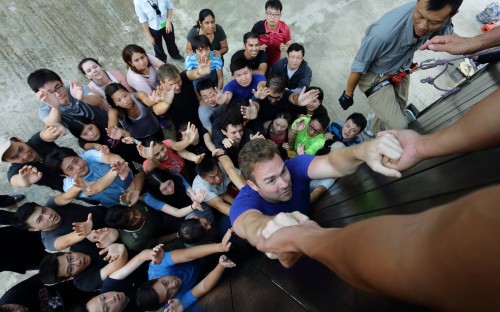 American student Michael Ryback during HKUST's Experiential Learning Program