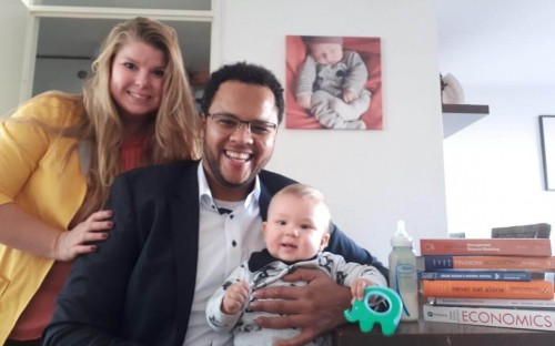 Wilson's starting a new life in the Netherlands post-MBA with his wife and baby boy