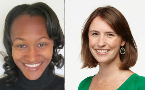 Catie Griggs, right, and Fay Wells are Tuck MBAs in the media and entertainment industry