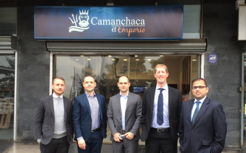 Gareth Evans, far left, and his Cass EMBA consultancy team