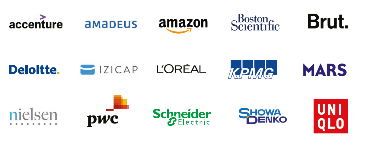 A group of logos of companies
Description automatically generated