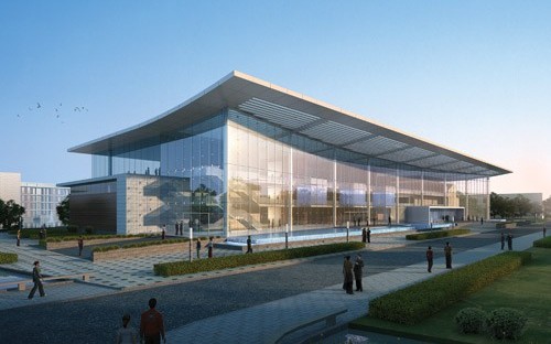 Architect’s drawing of Duke University’s campus in Kunshan, outside Shanghai, which will open in 2013, making Duke the first US university to open a full campus in China