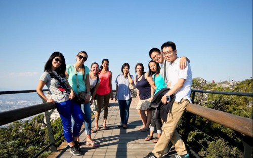 ESSEC Business School's Global MBA students at the top of Table Mountain