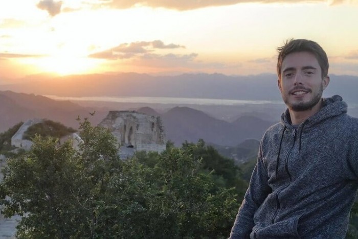 Andrea at the Great Wall of China during his MBA at Hult International Business School