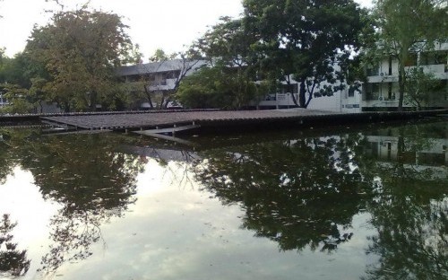 200 international MBA students study here - but not when floodwaters reach the roof