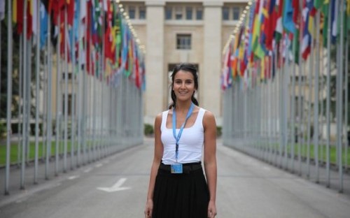 Monica outside the United Nations Economic Commission for Europe