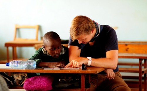 Quarterback founder Brian Gloede in Zambia