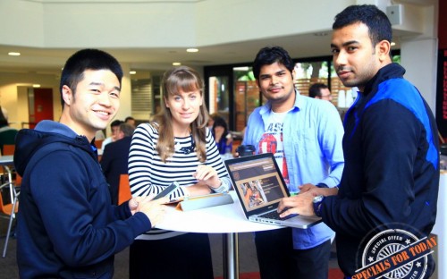 Specials for Today founder Kushagra Bhatia, second from right, studied an MBA at AGSM