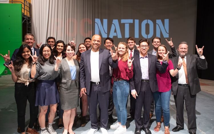 Group of students at ROC NATION event