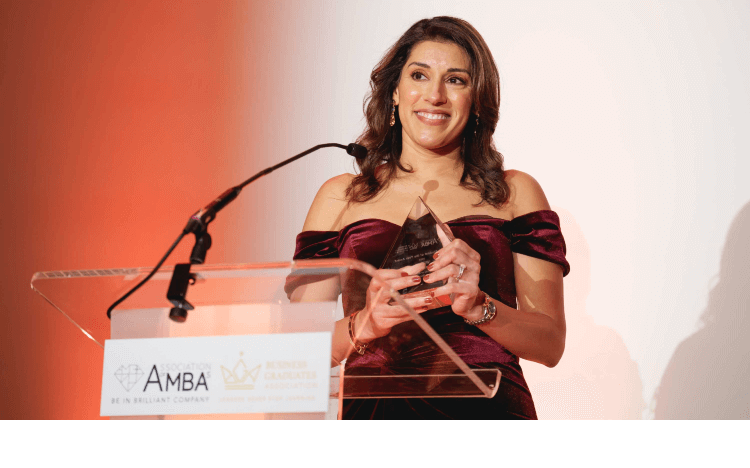 Sonya Bachra-Byrne at the Bradford School of Management took home Student of the Year at the AMBA Awards 2024 | © AMBA