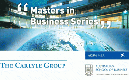 AGSM's Masters of Business speaker series gives studnets an insight into how people think at the top of the businesses they hope to join