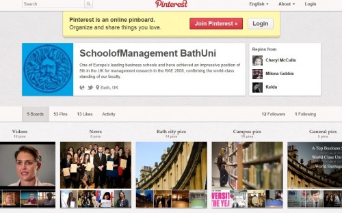 Bath School of Management keeps its MBAs up-to-date through Pinterest!