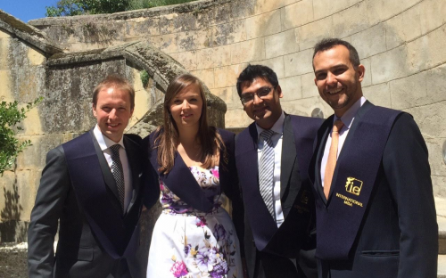 Alexander Afanasyev, far left, Leonardo Marchant, middle right, and Adriana Peceño, far right