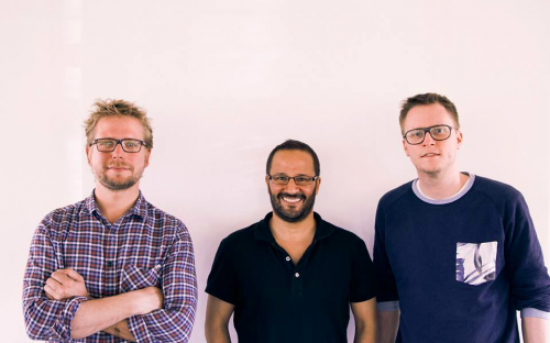 MBA graduate Sergio Llorian, middle, is the co-founder and CEO of VoiceBoxer
