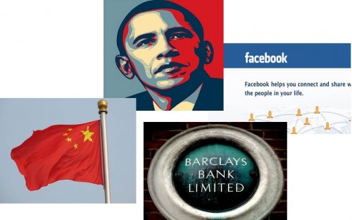 The Barclays Scandal, US and Chinese elections and the Facebook IPO made our list!
