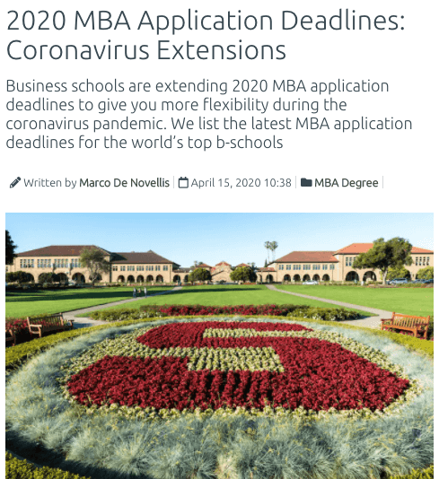 2020 mba application deadlines
