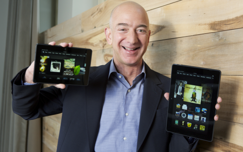 Amazon CEO Jeff Bezos just rolled out the Amazon Fire range (Image Credit: Amazon.com, Inc)