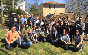 Professor Gautam Kaul (front first from left) with students of the Michigan Ross Social Venture Fund