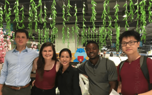 Susie Bonwich (second from left) got to know her MBA classmates while on a six-week global immersion