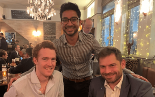 Cambridge MBA grads, and Bond180 founders, Conor, Parth, and Phil (left to right)