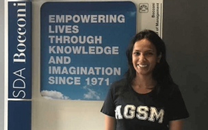 Smriti spent three months in Italy as part of AGSM's MBA exchange program