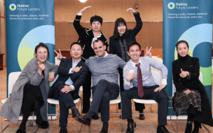 Engineer, Kevin Leung (second from right), completed his MBA at Tsinghua University in Beijing