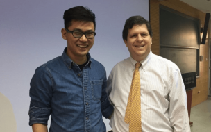 Leon Liu (left) with Professor Scott Stern of MIT Sloan. Leon is now senior director of ByteDance, who own TikTok