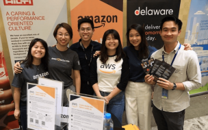 Company visits from employers like Amazon are a great way to boost your professional network (Credit: NUS Business School Facebook)