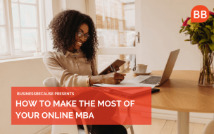 Online learning and working from home make for a balancing act. Here's how to make the most of an Online MBA (c)Canva
