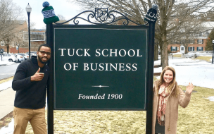 You'll likely find snow on Dartmouth Tuck's campus this Christmas ©tuckschool / Facebook