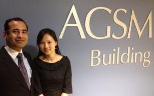 Harsh Mehrotra and Joyce Wang, President and Vice President of the AGSM MBA Business in Asia Club