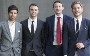 From left to right, co-founders Si Dhanak, Alvaro Sabido, Ben Mallett and Philip Linnemann