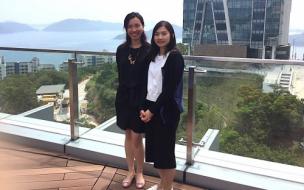 Pauline (left, with her colleague Sarah Wong) says HKUST Business School offers something different