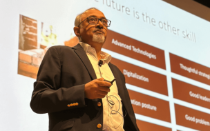 Sanjay Sarma advises career professionals to embrace lifelong learning and master AI skills @Asia School of Business/Facebook