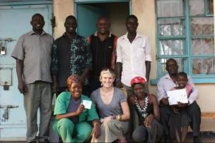 Post-MBA Natalie (front, second left) worked in Northern Uganda for an agricultural development firm