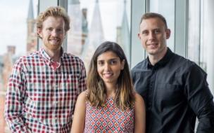 A look in: Christopher Larson (Left), Arfa Rehman (Middle) and Scott Gorman (Right) founded VRTU